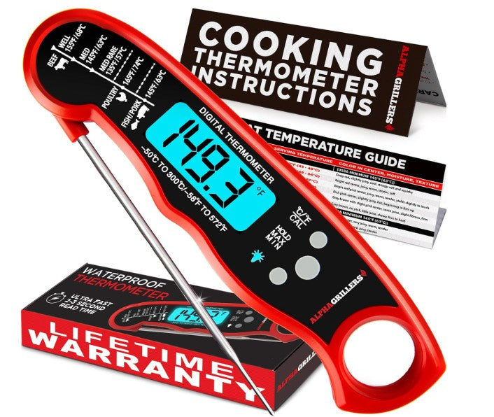 Meat Thermometer Digital – Instant Read Food Thermometer for Cooking & Grilling – Professional Kitchen Gift for Men, Dad & Mom
