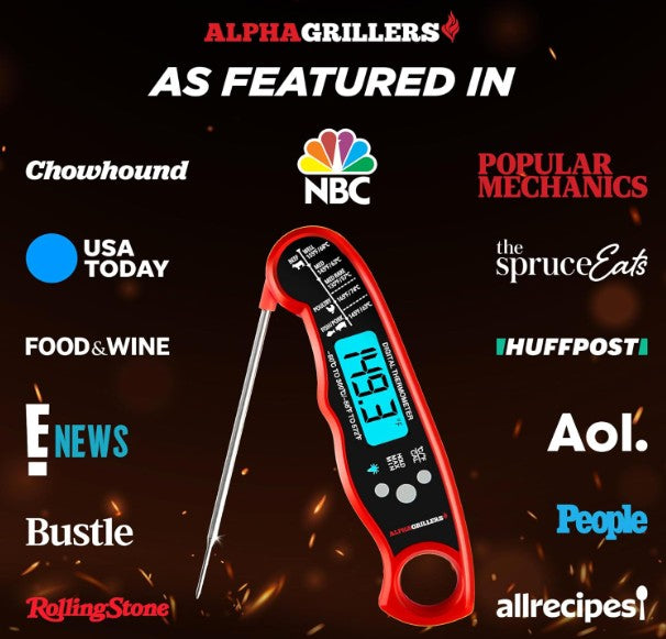 Meat Thermometer Digital – Instant Read Food Thermometer for Cooking & Grilling – Professional Kitchen Gift for Men, Dad & Mom